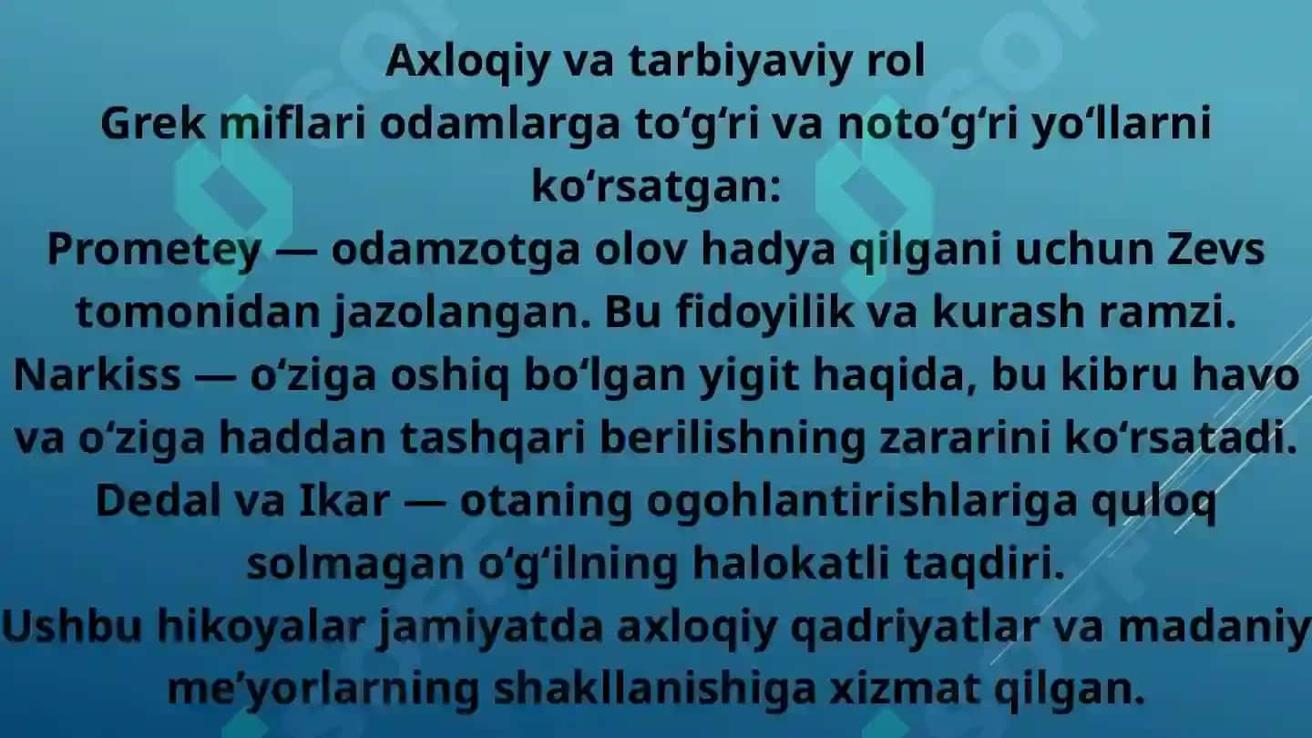Qadimgi grek mifologiyasining mohiyati argonavtlar haqida afsona Gomerning illiada va odisseya dostonlari 4
