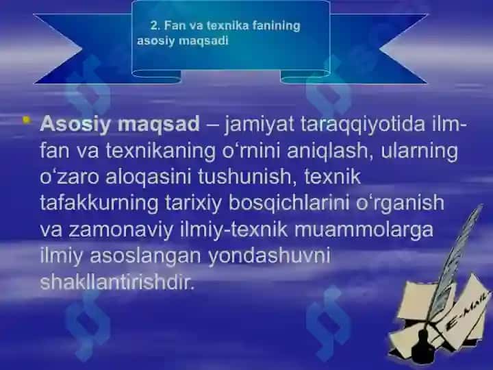 Fan va texnika fanining maqsad va vazifalari. Fanning ijtimoiy roli va uning rivojlanish istiqbollari. Insonlarning ilk jamiyatlari va ilmlarning manbasi. 4