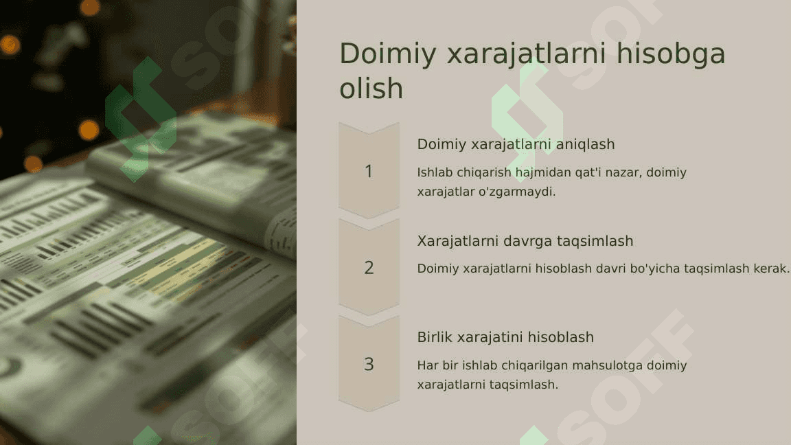 “Direkt-costing” tizimi bo‘yicha xarajatlar hisobini tashkil etish 8