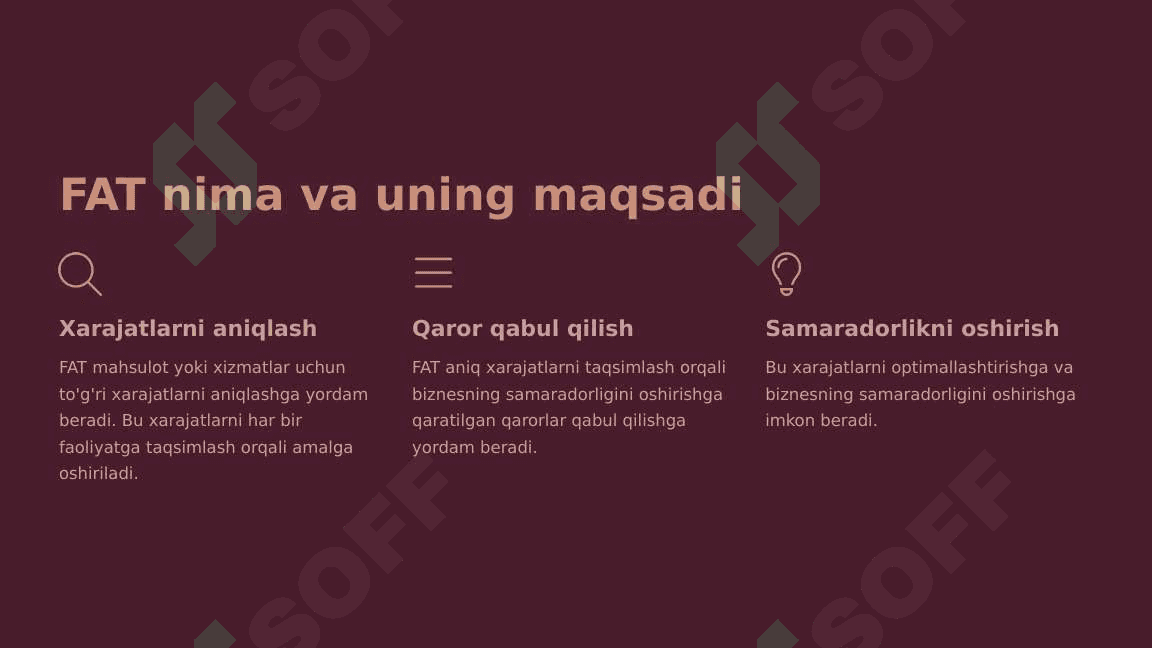 Faoliyat Asosidagi Tanlov (FAT) tahlilining tavsifi 3