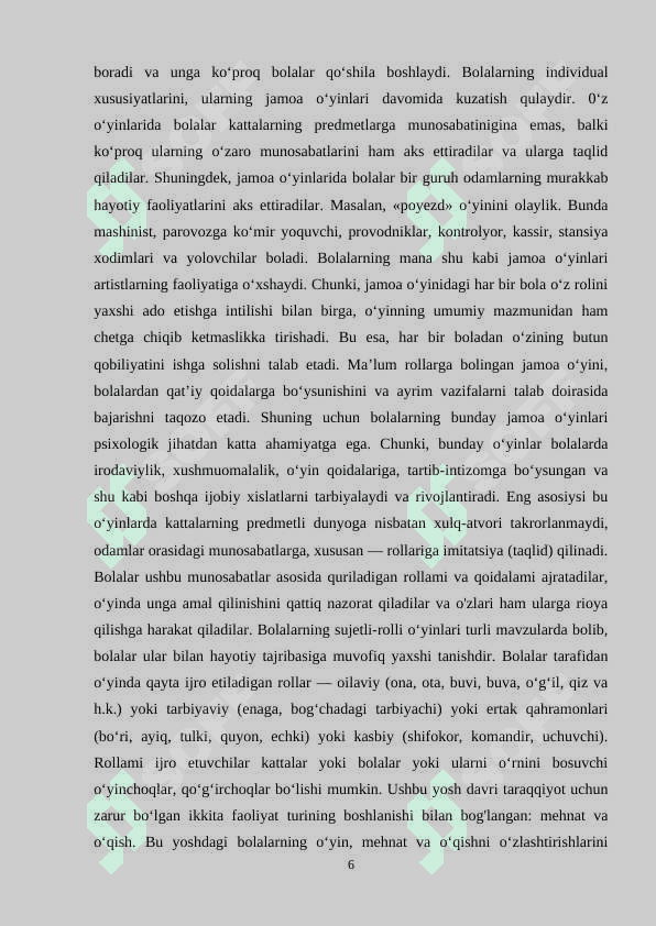 MAKTABGACHA YOSH DAVRIDA PSIXIK RIVOJLANISH XUSUSIYATLARI 6