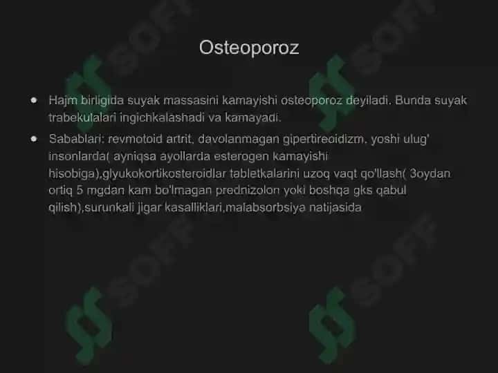 Osteoporoz kasalligi 2