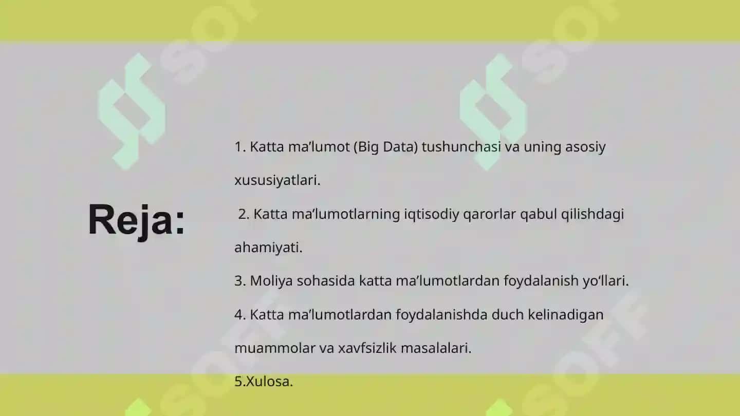 IQTISODIYOT VA MOLIYA SOHASIDA QAROR QABUL QILISHDA KATTA MA'LUMOTLARNING ROLI 2