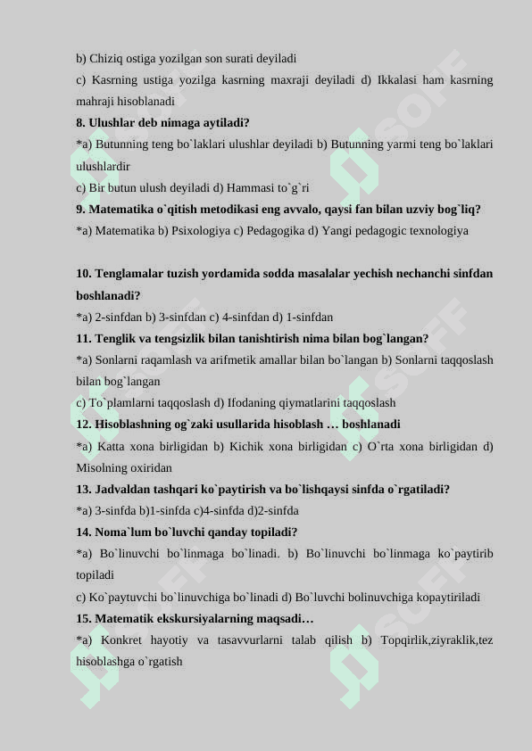 Matematika test 2