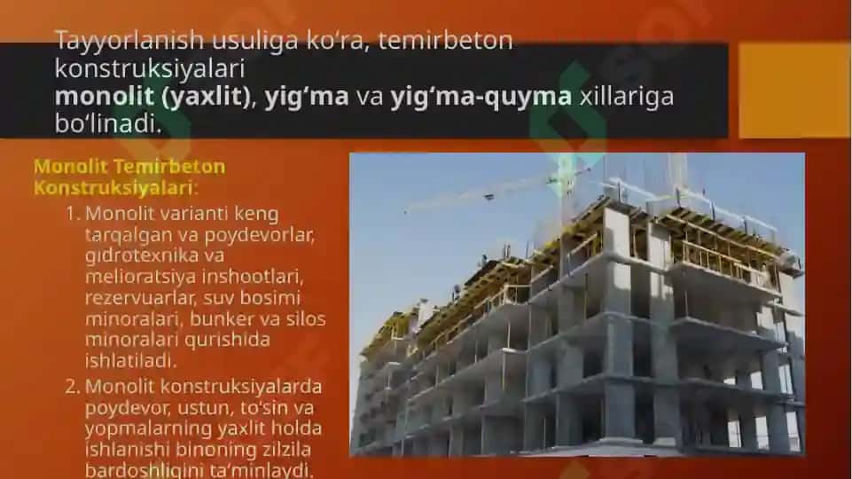 TEMIR-BETON STRUKTURAVIY TIZIM TURLARI 7