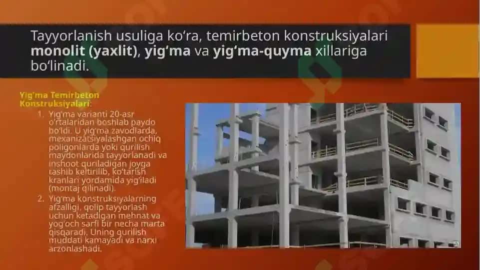 TEMIR-BETON STRUKTURAVIY TIZIM TURLARI 8
