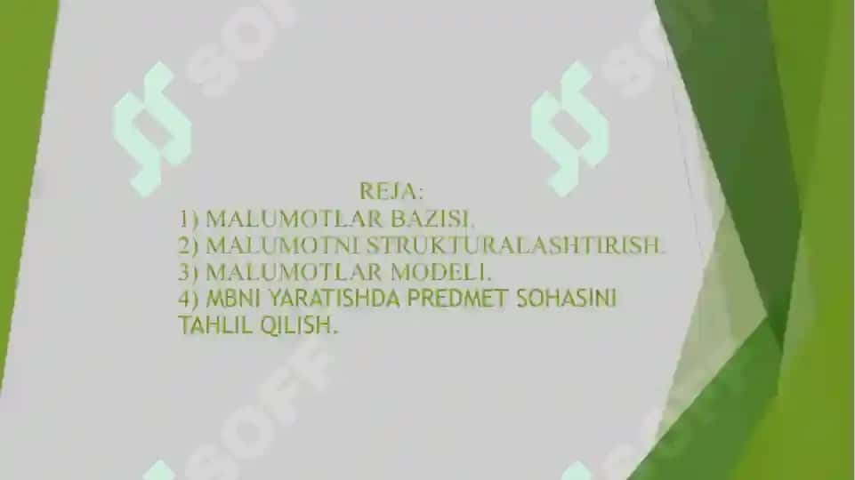 Malumotlar bazasida maqsadli foydalanish 2