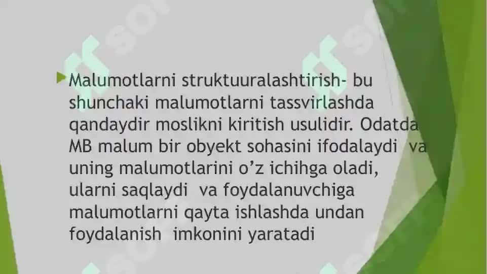 Malumotlar bazasida maqsadli foydalanish 5