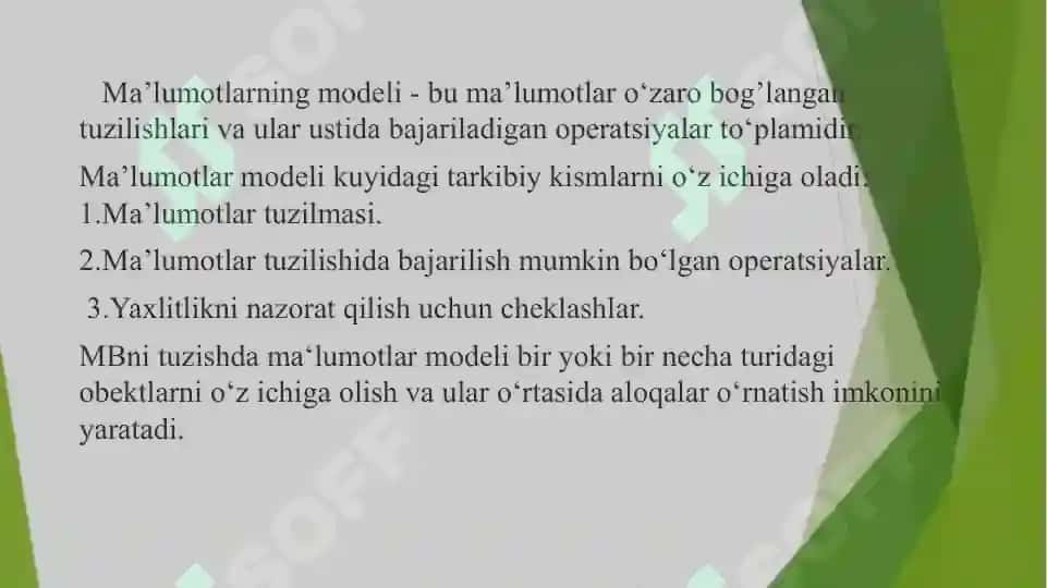 Malumotlar bazasida maqsadli foydalanish 7