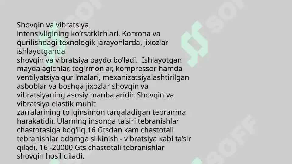 Shovqin va Vibratsiya 2