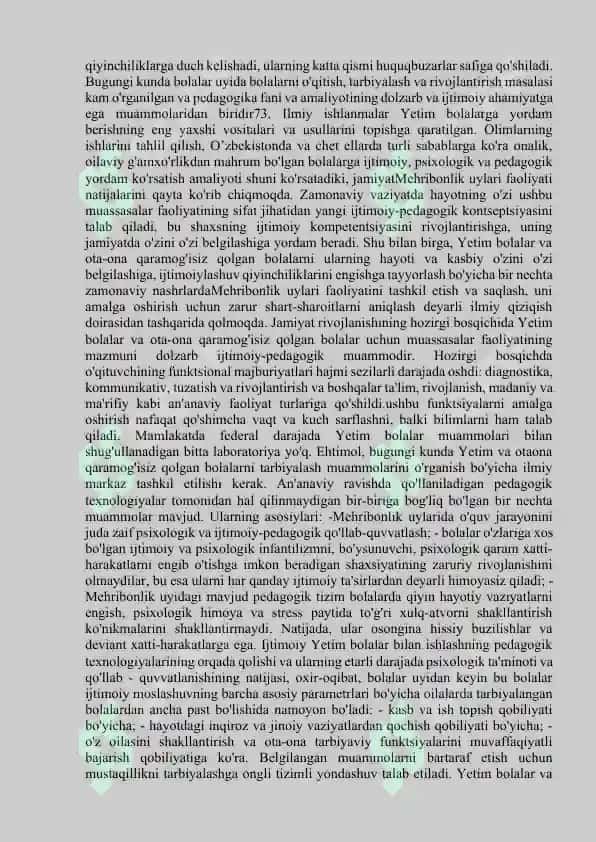 Mehribonlik uylari tarbiyalanuvchilar xulq-atvorini psixokorreksiyasi 5
