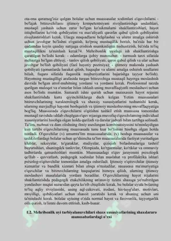 Mehribonlik uylari tarbiyalanuvchilar xulq-atvorini psixokorreksiyasi 6
