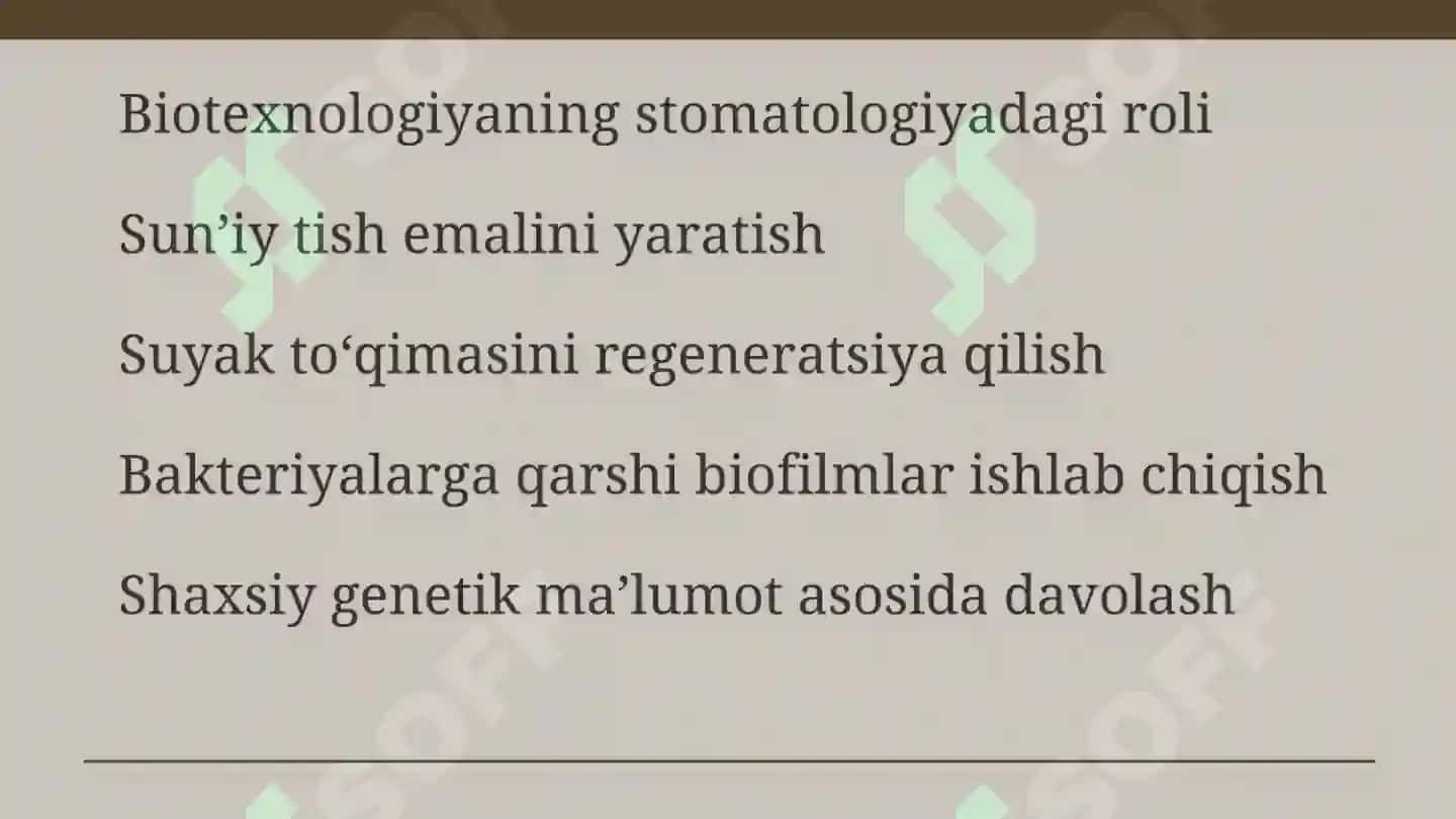 STOMATOLOGIYADA GENETIK INJENERIYA BIOTEXNOLOGIYA 4