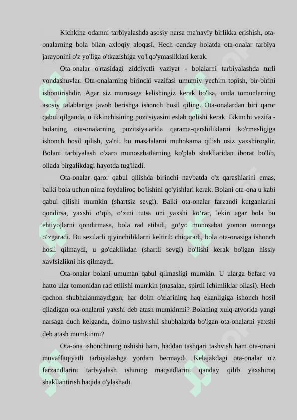Oila tarbiyasining mazmun va mohiyati. 3