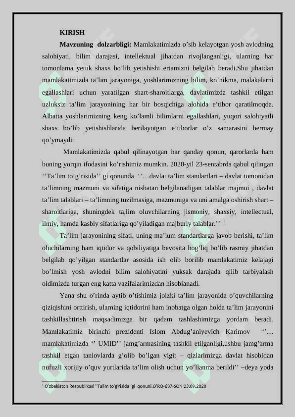 O`zbek xalq pedagogikasining zamonaviy ijtimoiy g`oyalari. 3