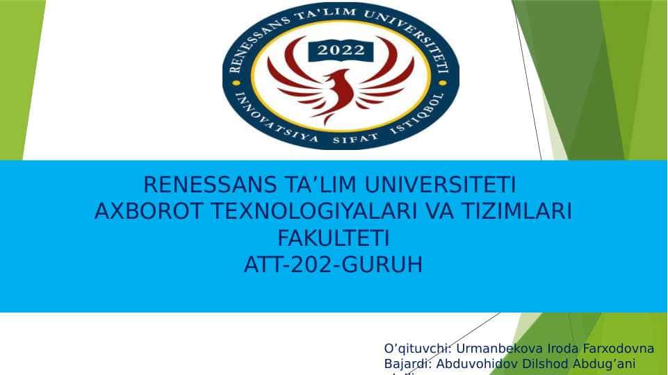 Rasmiy Statistika to'g'risidagi qonunning mazmun va mohiyati