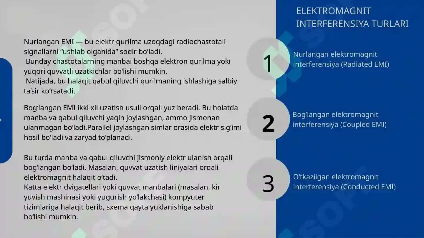 Elektromagnit interferensiyaga qarshi kurash usullari: ekranlash va yerga ulash usullari Prezintatsiya 4