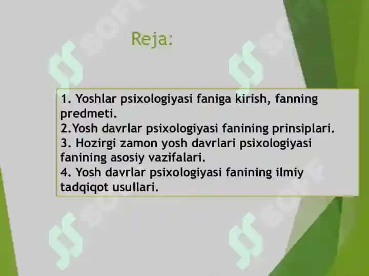 Yoshpsixologiyasi 2