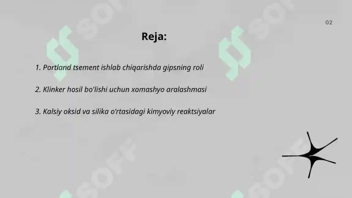 Portland sement ishlab chiqarishda gipsning roli. siment ishlab chiqarishda ishlatiladigan kimyoviy brikmalar 2