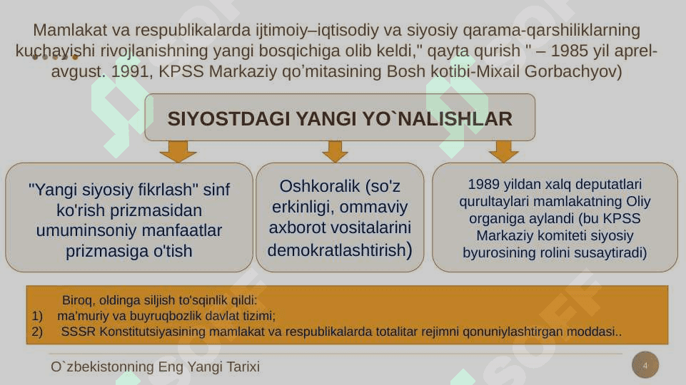 Mustaqillik arafasida O'zbekistondagi ijtimoiy-siyosiy vaziyat 4