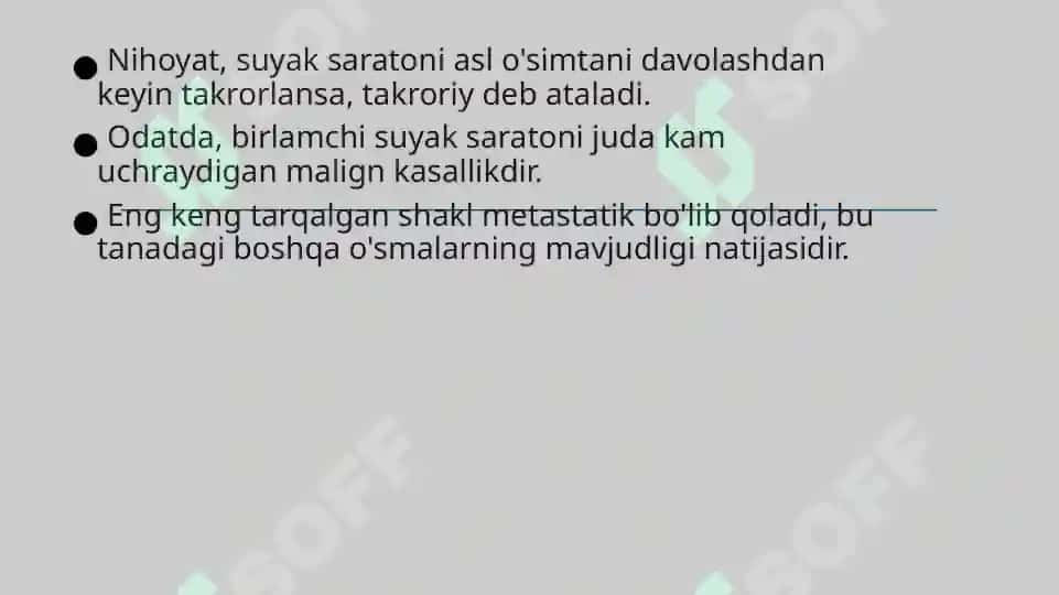 Suyakning xavfsiz, xavfli o‘smalari va o‘simtasimon jarayonlari 3