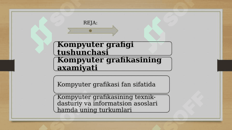 Kompyuter grafikasining tasnifi va rivojlanish istiqbollari 2