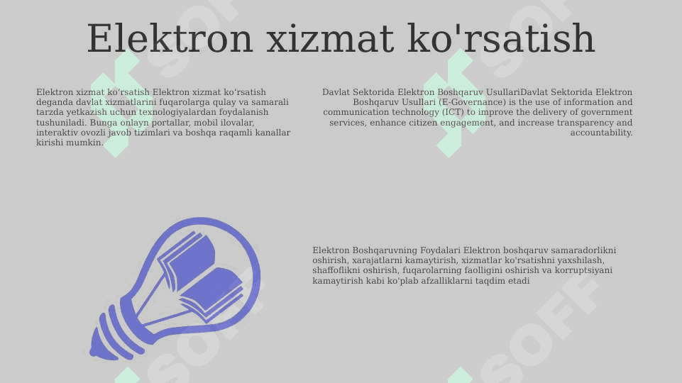 Davlat sektorlarida elektron boshqaruv usullari 6