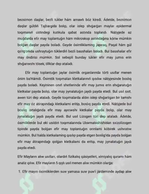 Efir mayli ósimlikler 4