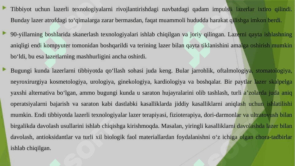 Lazerning tibbiyotda qo'llanishi 4