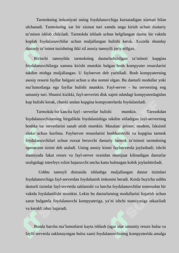 TELEKOMMUNIKATSIYA TIZIMLARINING TASNIFI VA TAHLILI 6