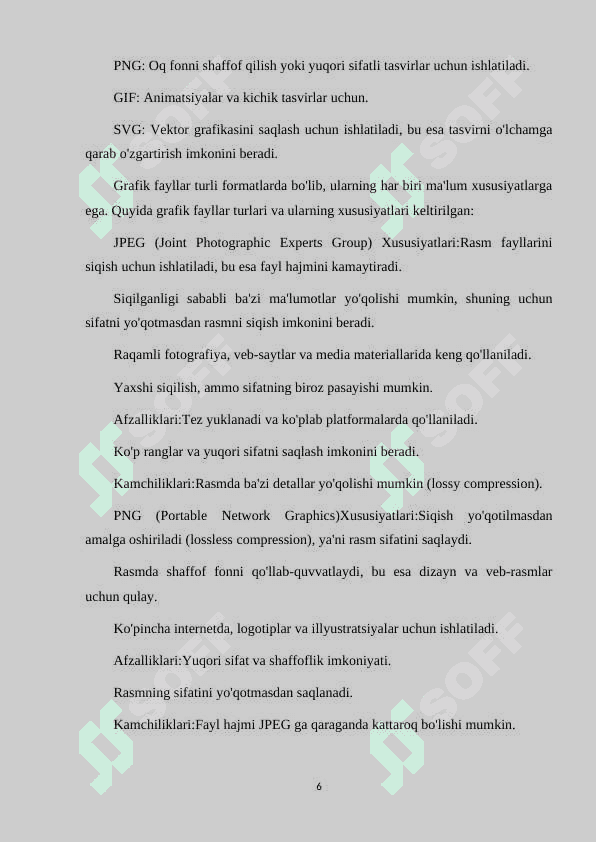 GRAFIK FAYLLAR BILAN ISHLASHNING ZAMONAVIY DASTURIY TAʼMINOTI 6