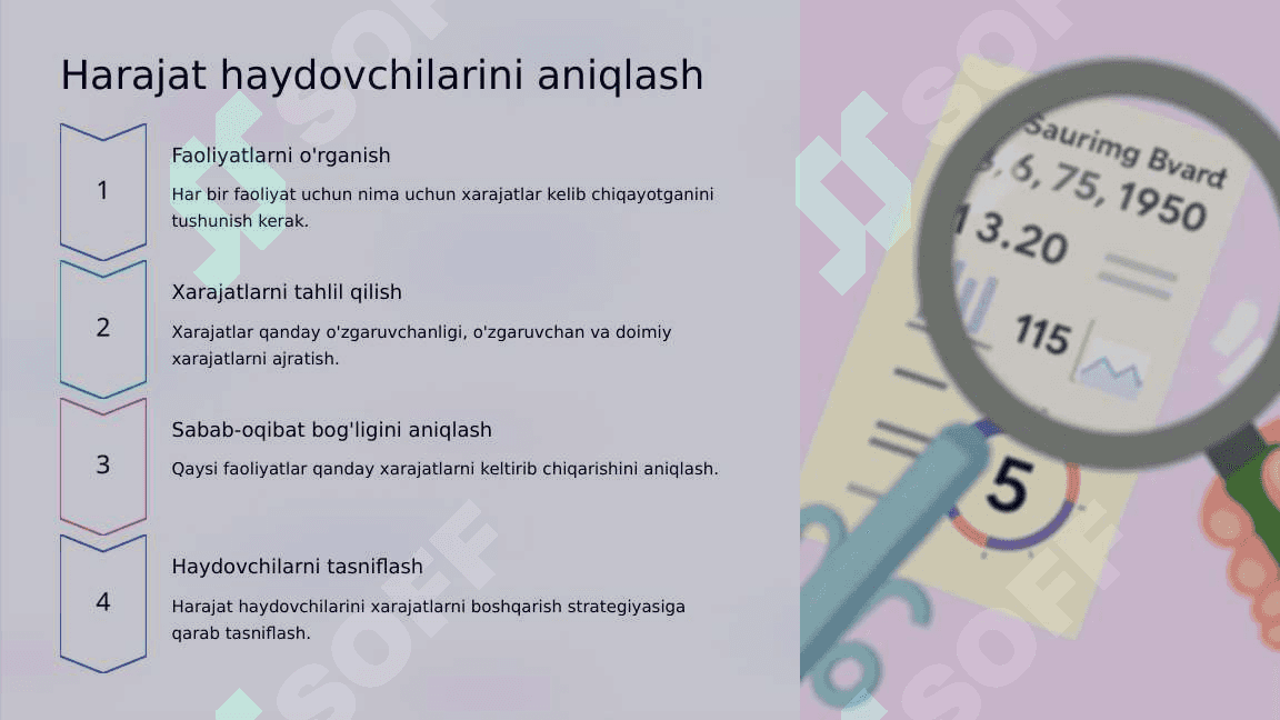 “Activity Based Costing (ABC)” tahlilining tavsif 8