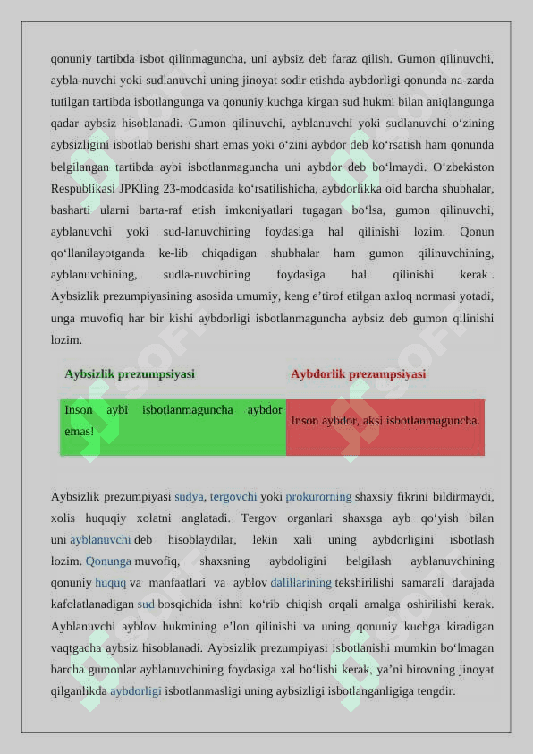 O’zbekiston Respublikasi konstitutsiyasida aybsizlik prezumptsiyasi 24 2