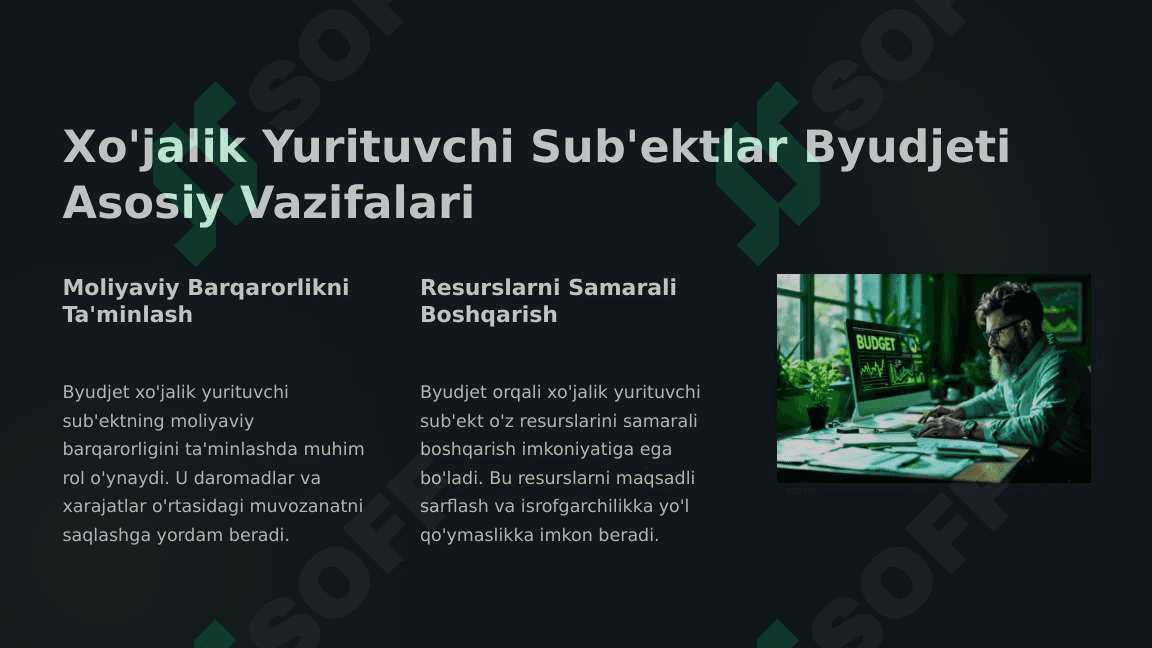 Xo‘jalik yurituvchi sub’ekt byudjeti mohiyati va uni shakllantirish 2 5