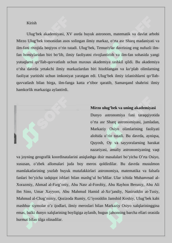 Jamiyat hayotida “Ulug’bek akademiyasi”ning tutgan o’rni 24 2