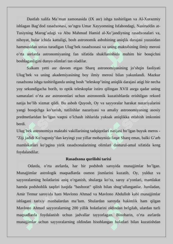 Jamiyat hayotida “Ulug’bek akademiyasi”ning tutgan o’rni 24 3