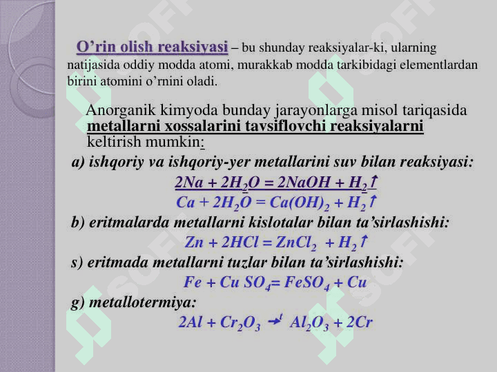 Elektrolitik dissotsiyalanish  nazariyasi. 8