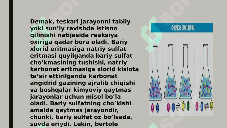 Kimyoviy muvozanat va uning siljishiga ta’sir  etuvchi omillar 4