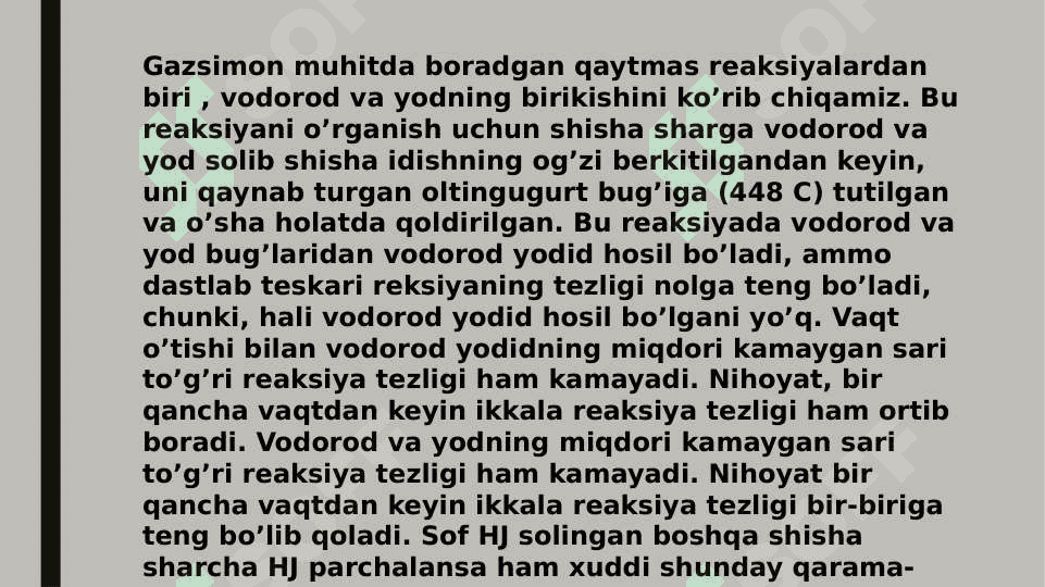 Kimyoviy muvozanat va uning siljishiga ta’sir  etuvchi omillar 5