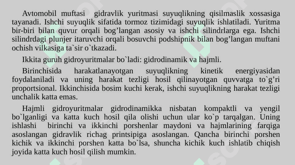 Mexatronika gidravlik va pnevmatik yuritmalari 4