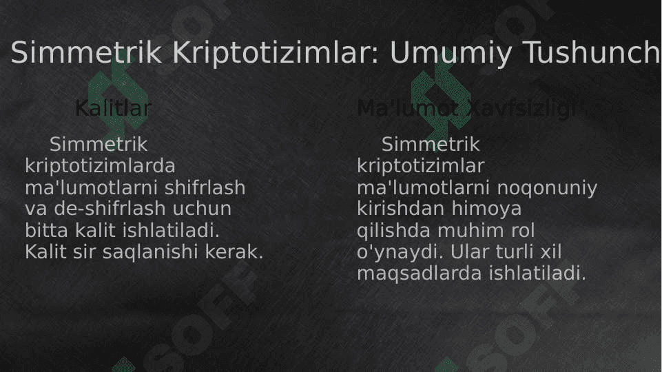 Mavzu:Simmetrik kriptotizimlar tahlili (Blokli va oqimli) 3