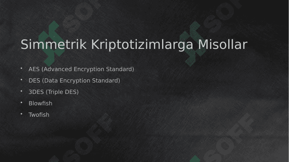 Mavzu:Simmetrik kriptotizimlar tahlili (Blokli va oqimli) 4