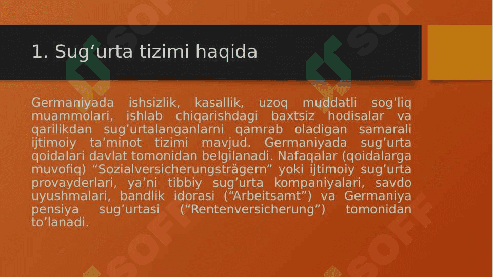 Germaniya sugʻurta tizimi 3
