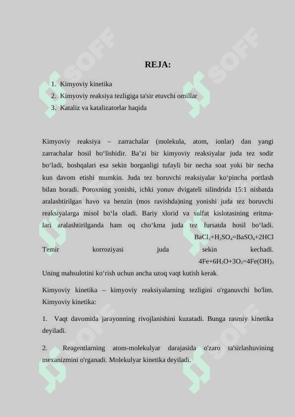 Kimyoviy reaksiya tezligi 2