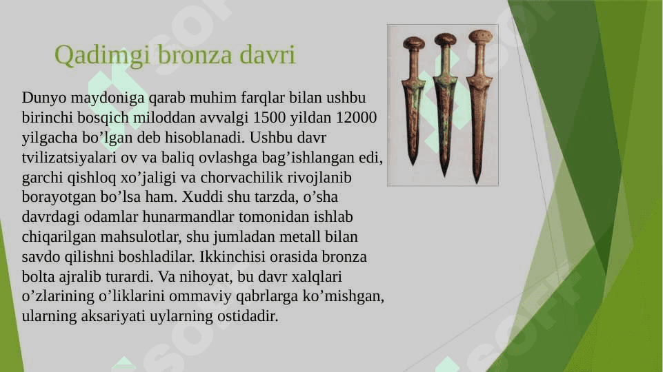 Bronza davri xususiyatlari va manzilgohlari 4