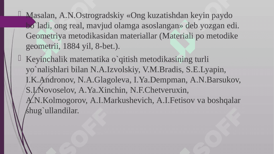 Matematika o‘qitish metodikasi” fanining predmeti. 8