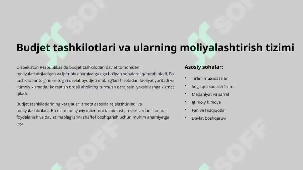 Budjet tashkilotlarida smetalar tarkibi va ularni shakllantirishning xususiyatlari 3