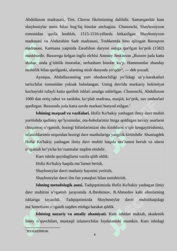 Hofiz Ko`hakiy yashagan ilmiy davr muhiti haqida 6