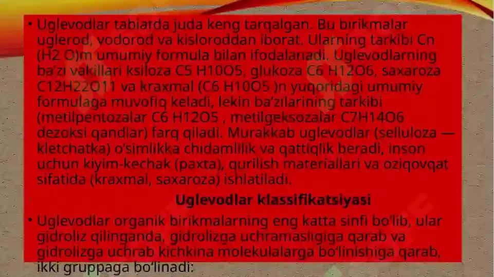 Uglevodlar va ularning fermentlar taʼsirda oʻzgarishi 3
