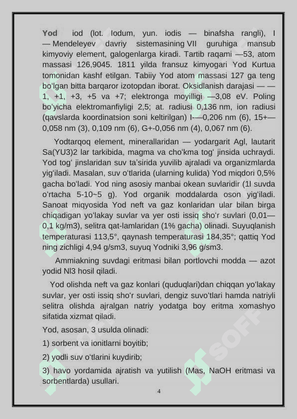 Yod va uning birikmalari sanoatdagi ahamiyati 4